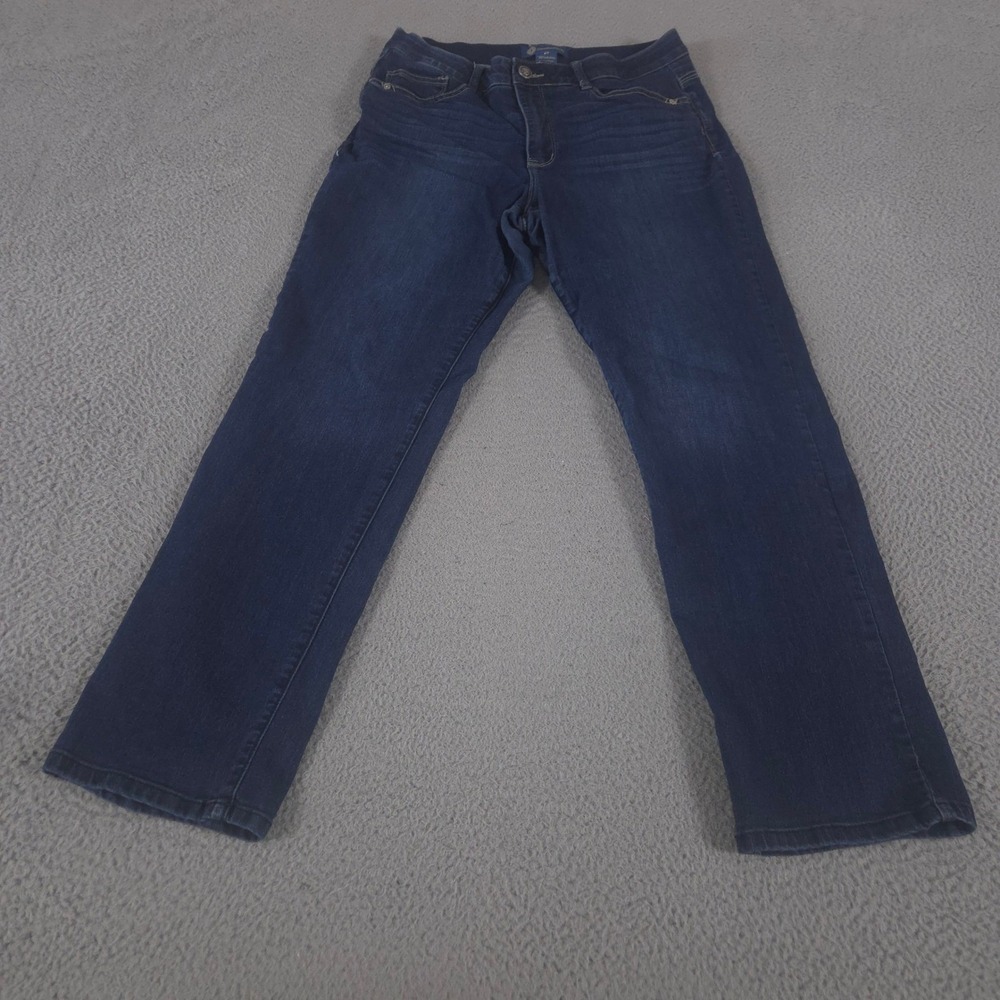 Democracy Jeans Womens‎ 14 Blue Indigo Absolution High Rise Straight Leg Denim